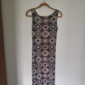 Vintage Stretch Maxi dress 60s or 70s Size S
